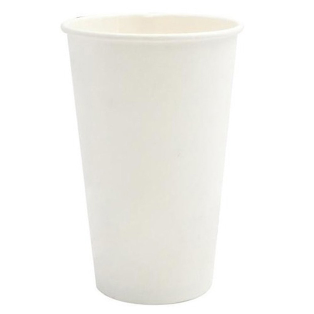 Stock your beverage station with Karat Paper Hot Cups. Whether you are serving tea, coffee or hot cocoa, these disposable paper cups are made to handle the warmth.  Made of sturdy paper.  Suitable for most hot beverages.  Holds up to 16 oz.