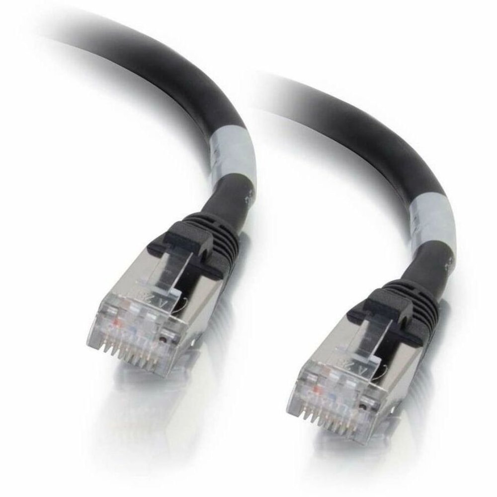 LASTAR INC. 00715 C2G-10ft Cat6a Snagless Shielded (STP) Network Patch Cable - Black - Category 6a for Network Device - RJ-45 Male - RJ-45 Male - Shielded - 10GBase-T - 10ft - Black