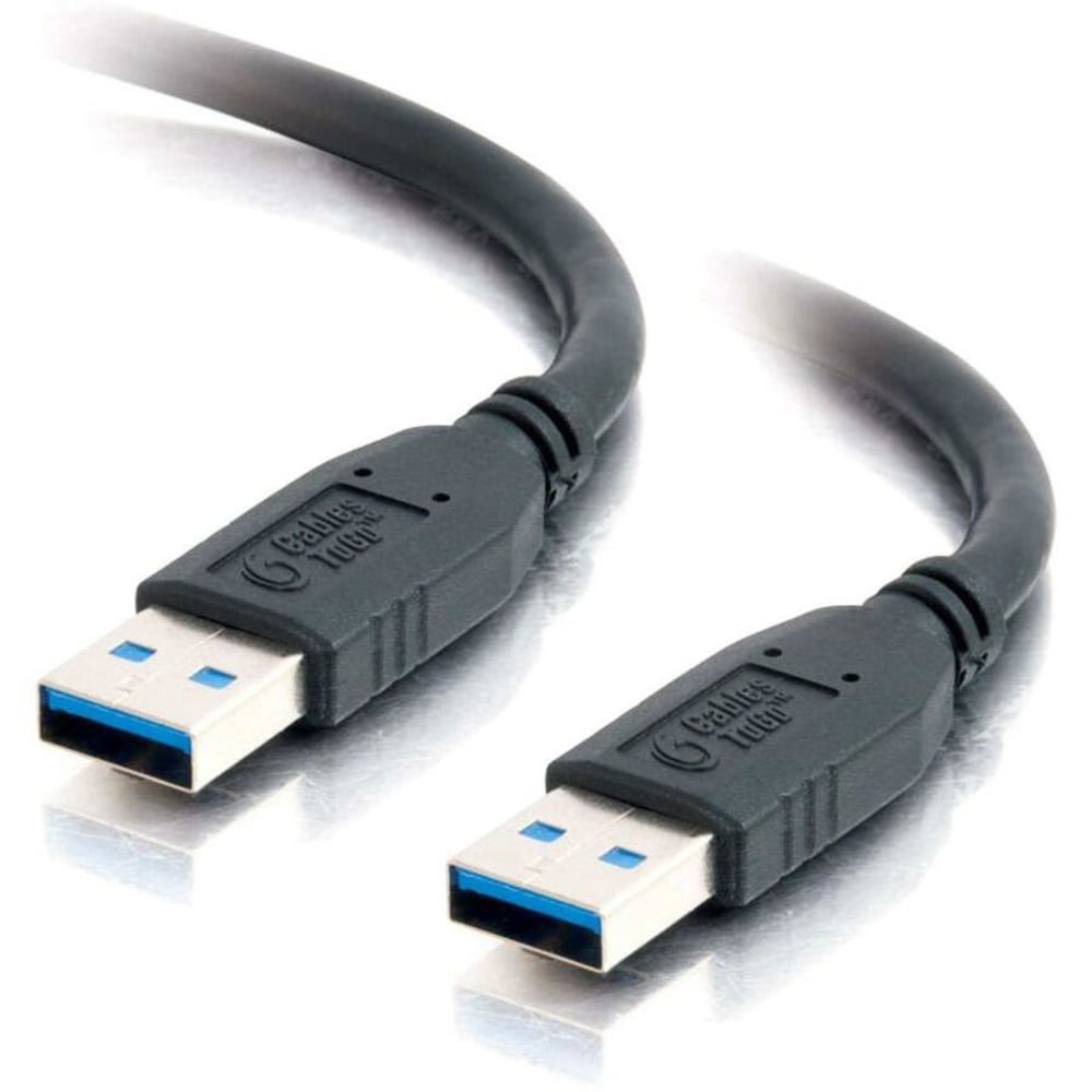 LASTAR INC. C2G 54172  9.8ft USB Cable - USB A to USB A Cable - USB 3.0 Cable - M/M - 9.84 ft USB Data Transfer Cable - First End: 1 x Type A Male USB - Second End: 1 x Type A Male USB - Shielding - Black