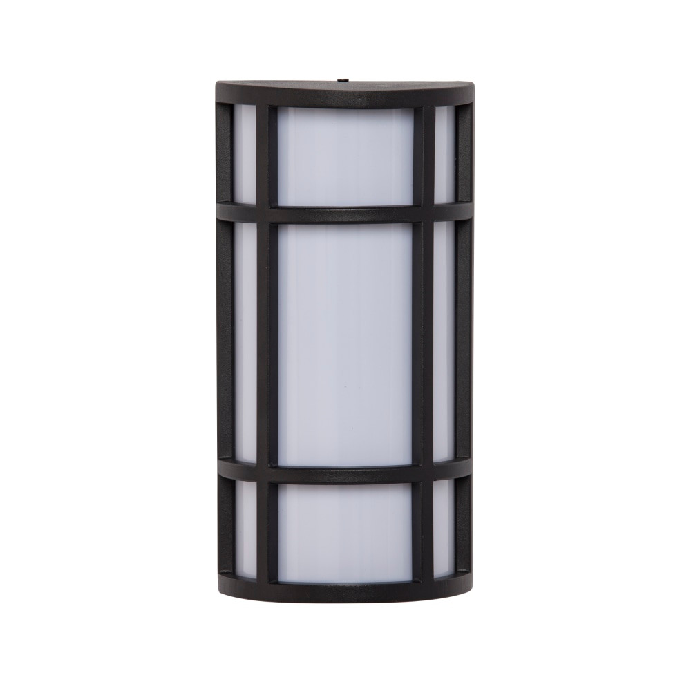 SOUTHERN ENTERPRISES, INC. LT0045 Southern Enterprises Richman Indoor/Outdoor LED Wall Sconce, 6inW, White Shade/Black Base