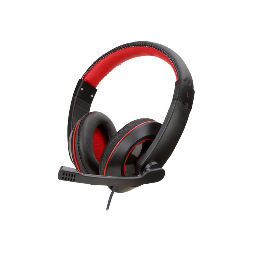 B3E 5277-USB-BKRD  5277 - Headset - full size - wired - USB - black, red