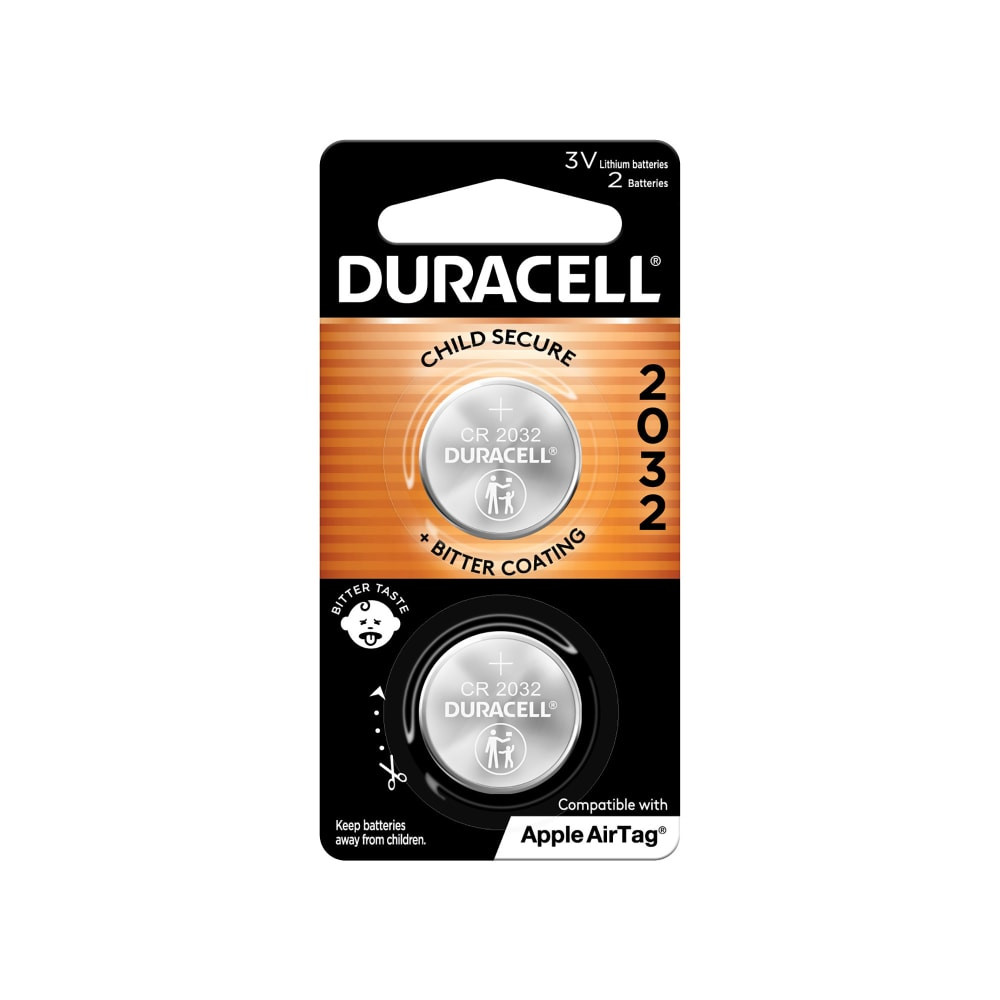THE DURACELL COMPANY Duracell DL2032B2PK  3-Volt Lithium 2032 Coin Batteries, Pack Of 2