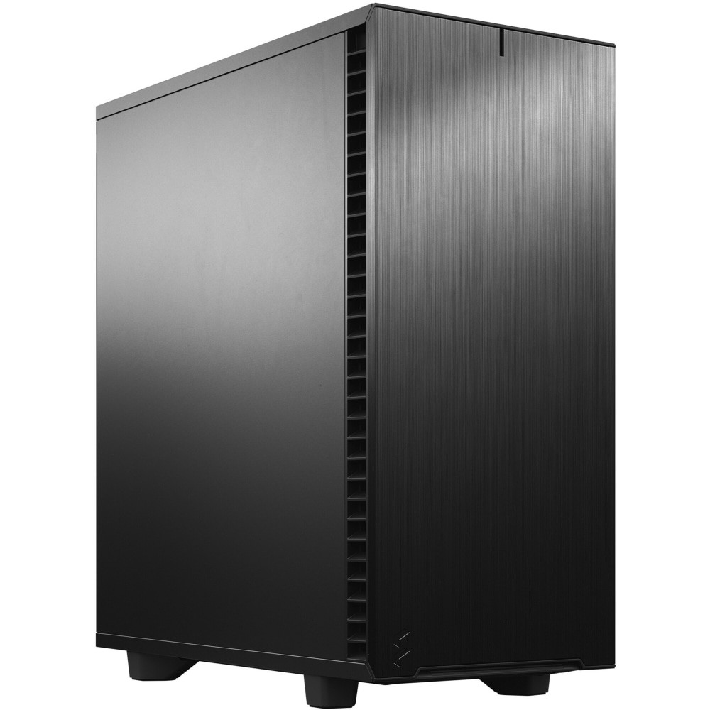 Top panel effortlessly swaps from solid steel to filtered ventilation  Silence-optimized construction with industrial sound-damped front, top, and side panels  Support for two 2.5in/3.5in drives plus up to four SSDs (two SSD brackets included)  Fits GPUs up to 360 mm with a 240 mm radiator in the top  Brushed aluminum front and top-latching side panels offer a clean sophisticated look  Top panel effortlessly swaps from solid steel to filtered ventilationCompact yet spacious interior accommodates ATX, mATX and mITX motherboards  Install up to 7 x 120 mm or 4 x 140 mm fans (1 x 120 mm and 1 x 140 mm Dynamic X2 fans included)  Room for GPUs up to 360 mm with a 240 mm radiator in the top, or up to 360/280 mm front radiators with GPUs under 305 mm  New removable top panel design opens up to fully expose the case interior for effortless installation and cable routing  Compact yet spacious interior fits ATX, mATX or Mini-ITX motherboards