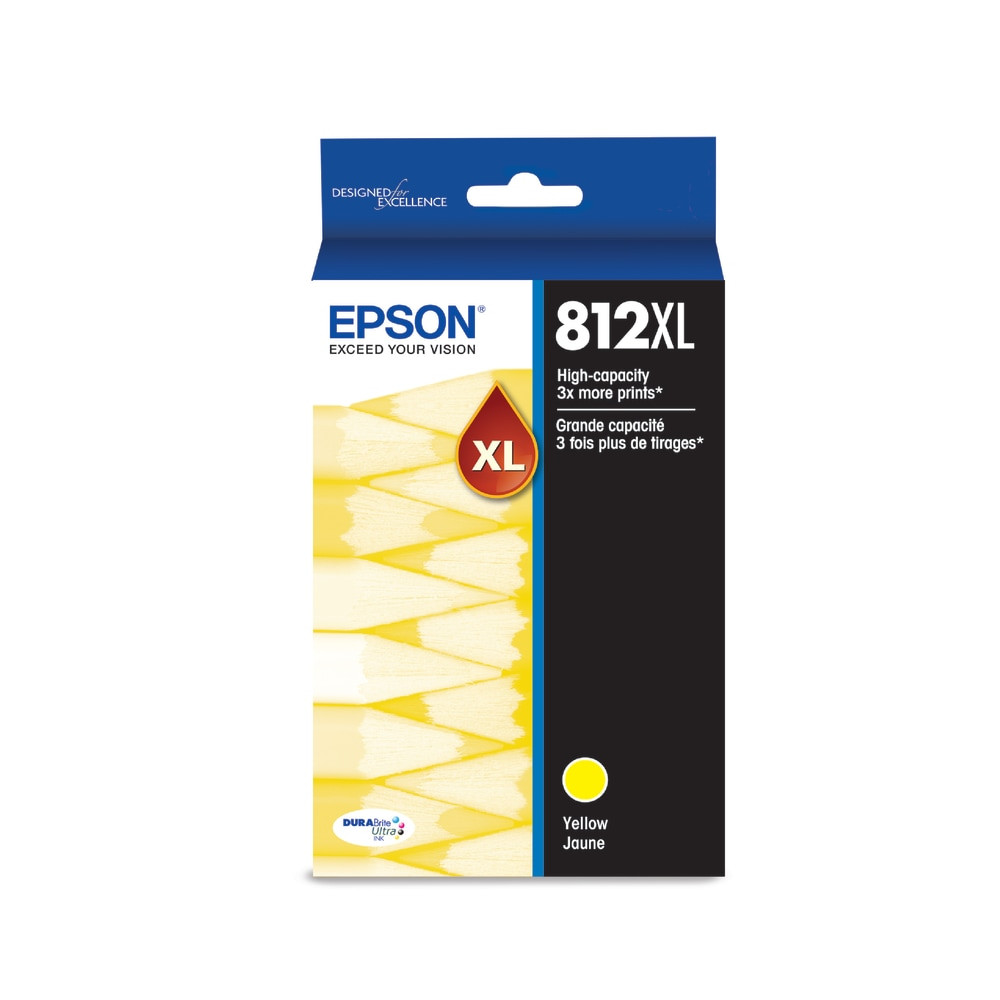 EPSON AMERICA INC. Epson T812XL420-S  812XL DuraBrite High-Yield Yellow Ink Cartridge, T812XL420-S
