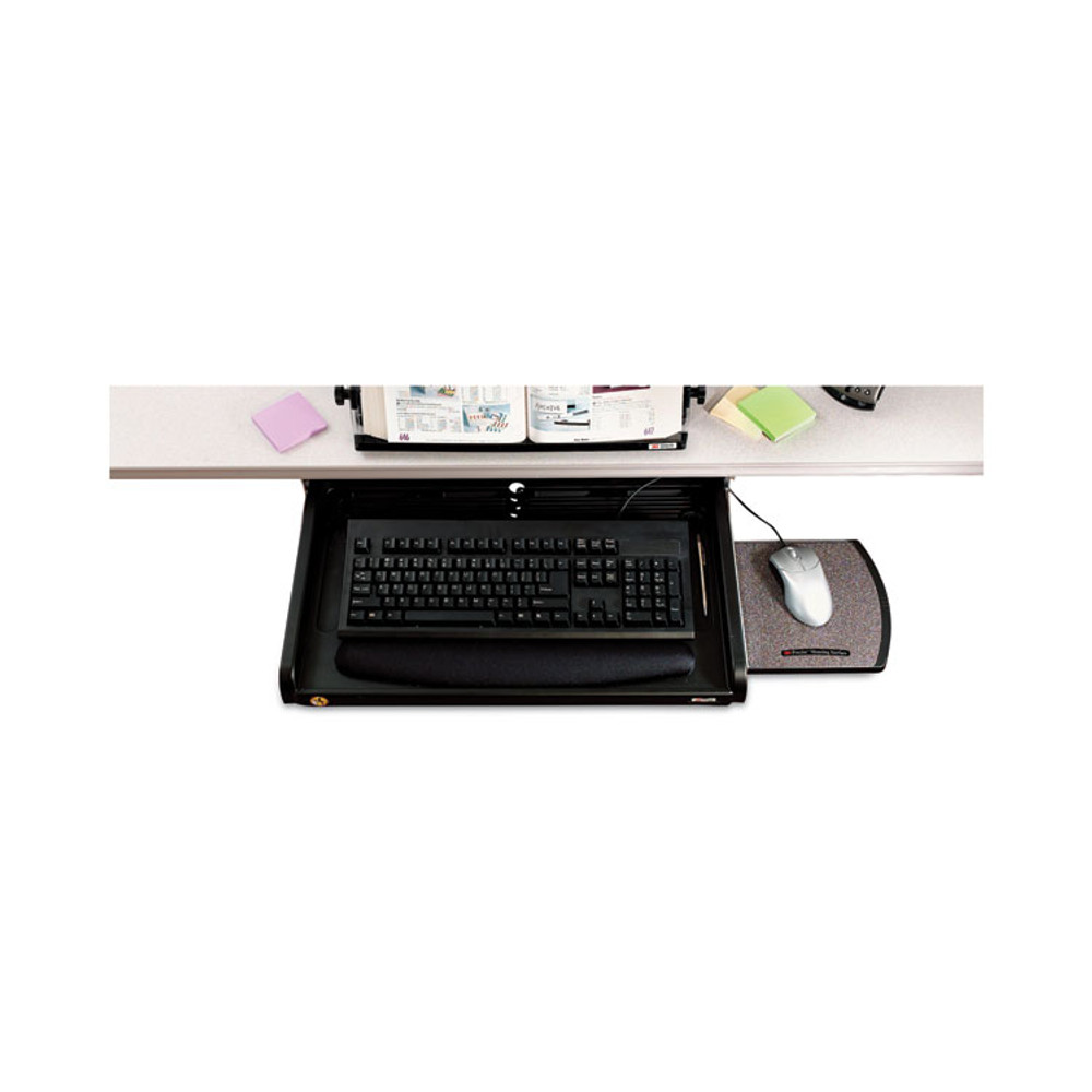 3M/COMMERCIAL TAPE DIV. KD45 Under Desk Keyboard Drawer, 23w x 14d, Black