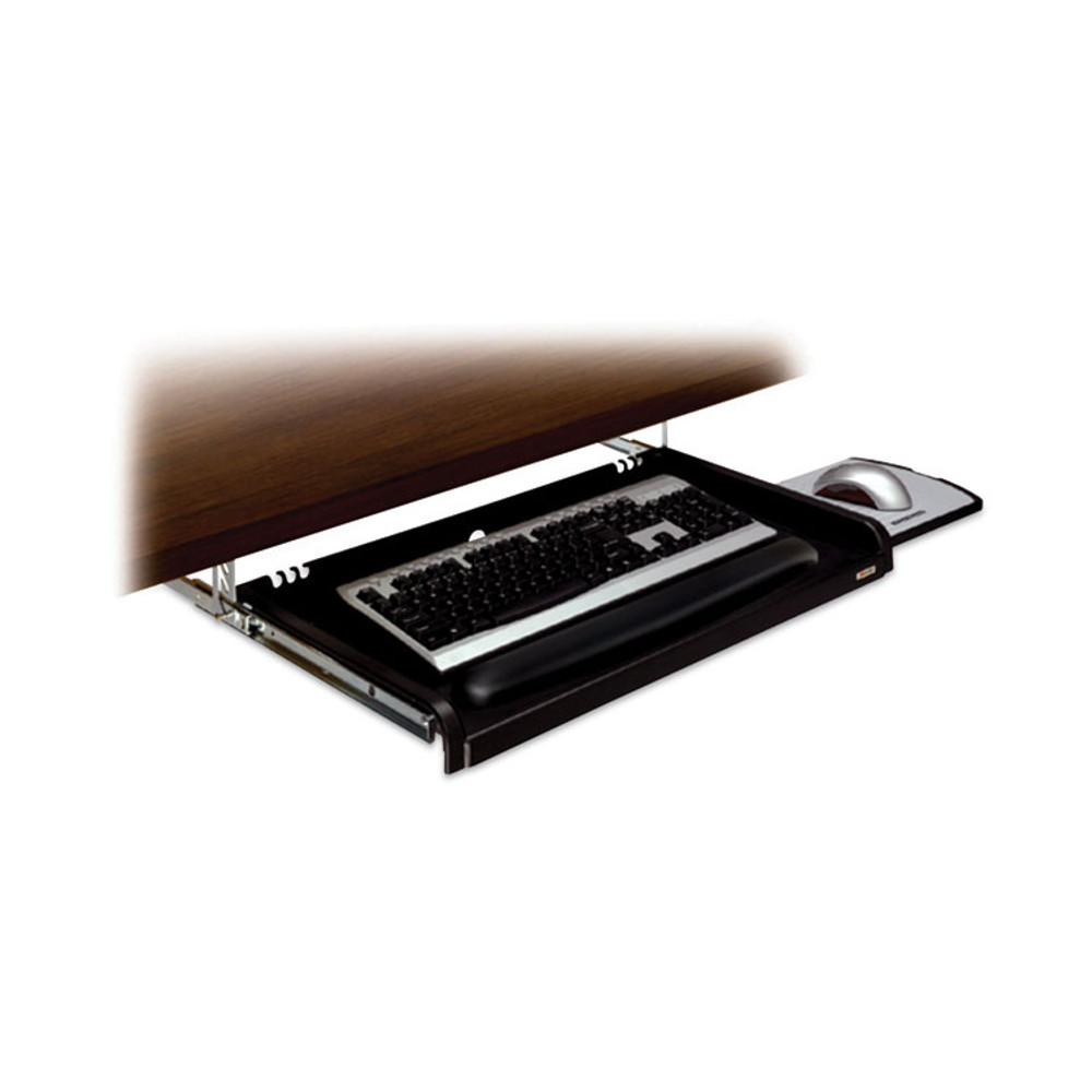 3M/COMMERCIAL TAPE DIV. KD45 Under Desk Keyboard Drawer, 23w x 14d, Black