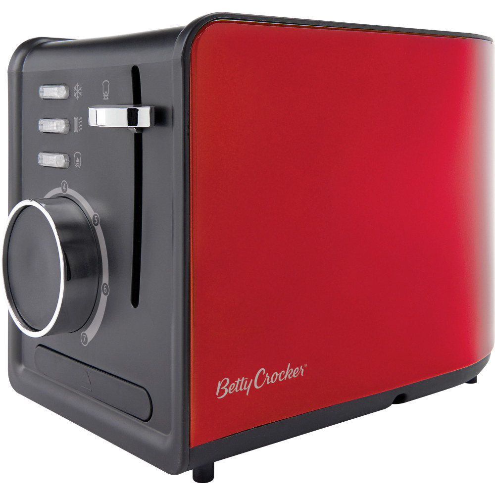 W.APPLIANCE CO Betty Crocker BR-603  BR-603 2-Slice Multi-Function Toaster, 8-5/16inH x 7-7/8inW x 12-1/16inD, Red