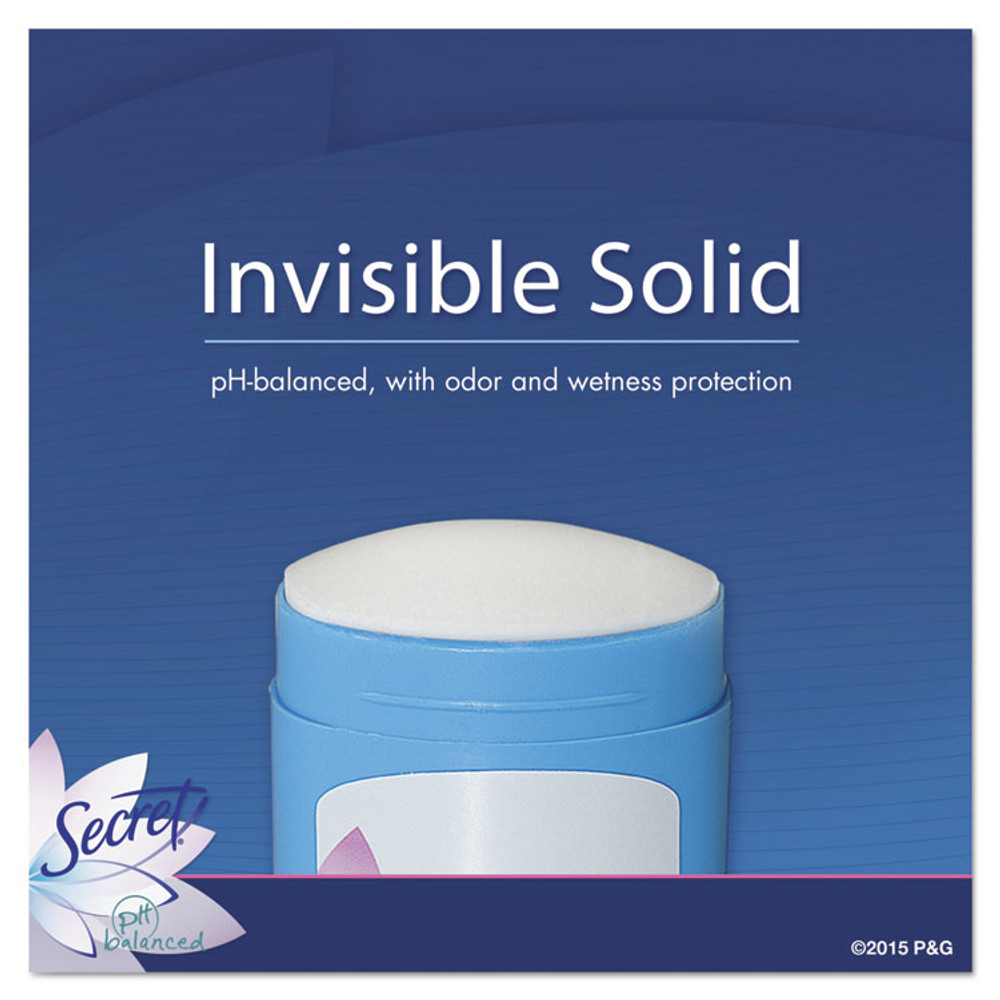 PROCTER & GAMBLE Secret® 31384 Invisible Solid Anti-Perspirant and Deodorant, Powder Fresh, 0.5 oz Stick, 24/Carton