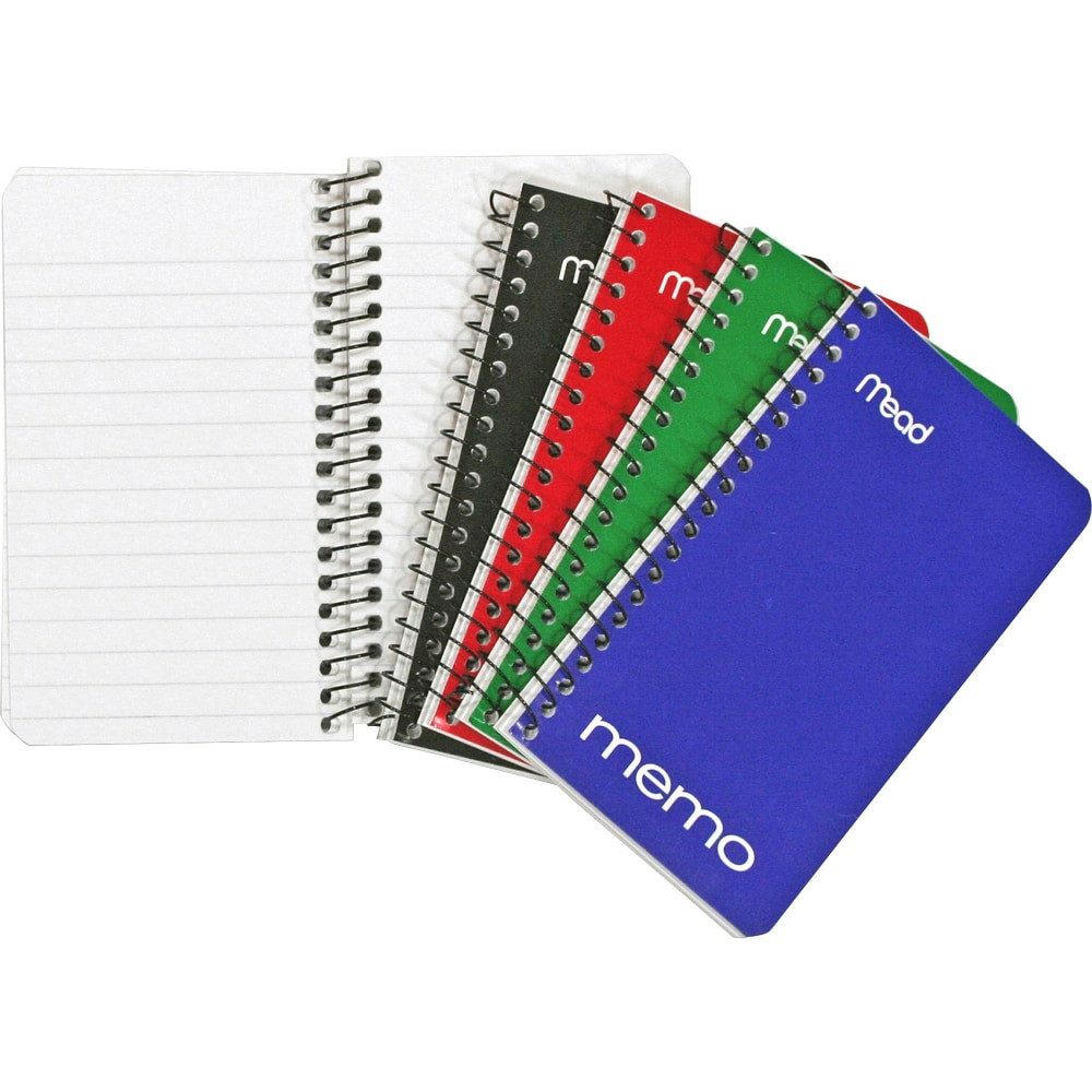 MEADWESTVACO CORP Mead 45534  Wirebound Side-Opening Memo Book, 3in x 5in, 1 Hole-Punched, College Ruled, 60 Sheets