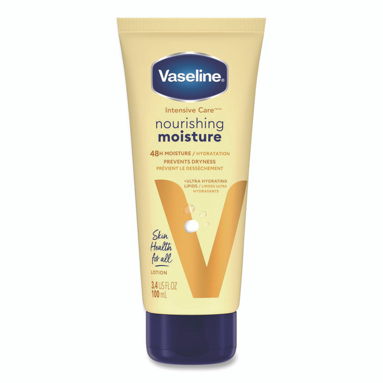 UNILEVER Vaseline® 04448CT Intensive Care Nourishing Moisture Body Lotion, 3.4 oz Squeeze Tube, 12/Carton