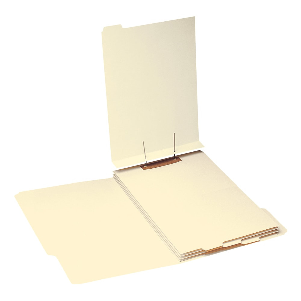 SMEAD MFG CO Smead 2B21FD5  End-Tab Folder Dividers With Fasteners, Legal Size, Manila, Box Of 50