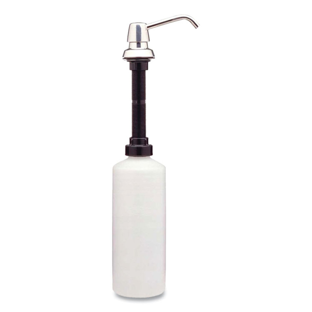 BOBRICK WASHROOM 822 Contura Lavatory-Mounted Soap Dispenser, 34 oz, 3.31 x 4 x 17.63, Chrome/Stainless Steel