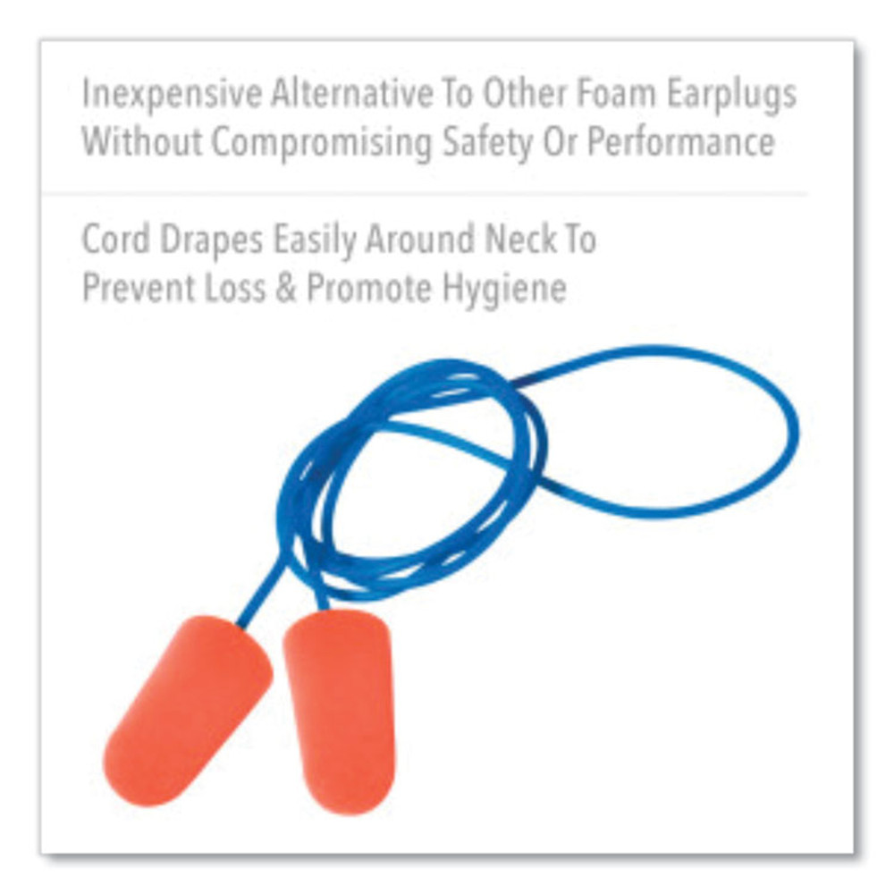 HONEYWELL ENVIRONMENTAL Howard Leight® by XTR30 X-TREME Corded Disposable Earplugs, Corded, One Size Fits Most, 32 dB, Orange, 1,000/Carton