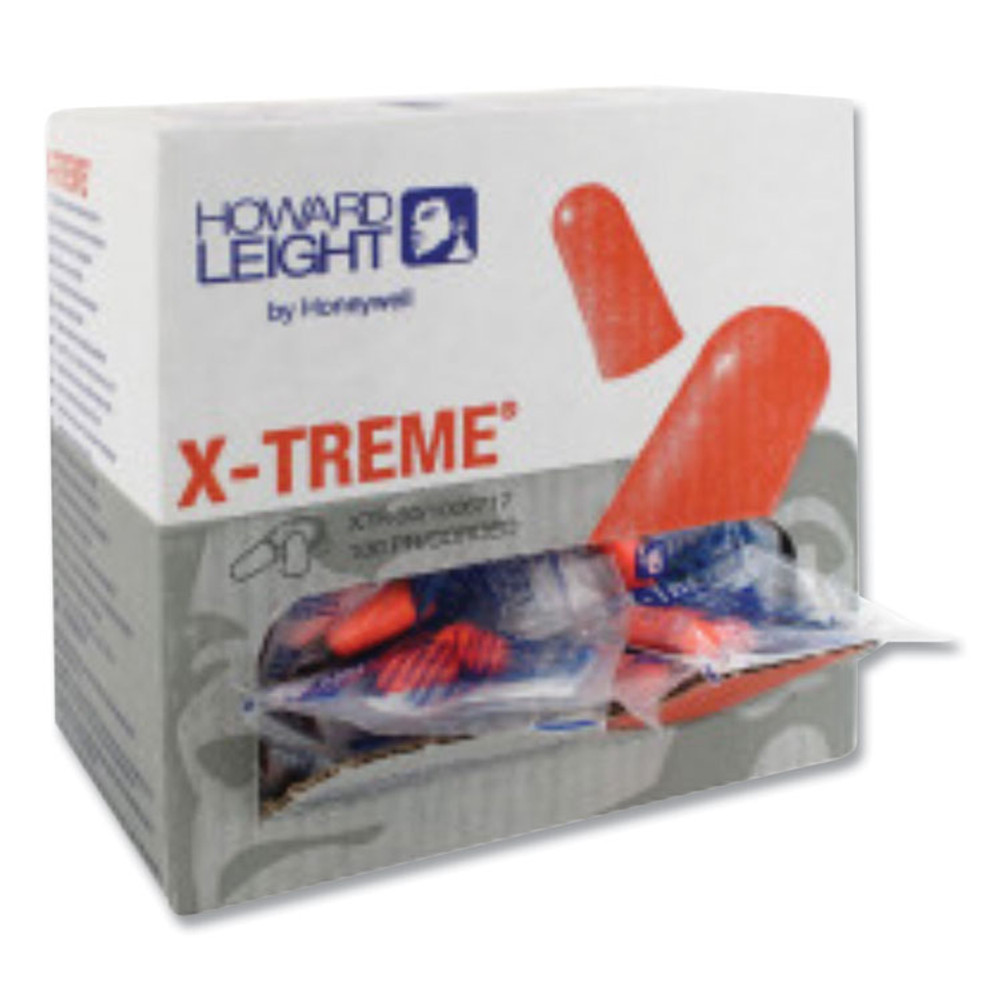 HONEYWELL ENVIRONMENTAL Howard Leight® by XTR30 X-TREME Corded Disposable Earplugs, Corded, One Size Fits Most, 32 dB, Orange, 1,000/Carton