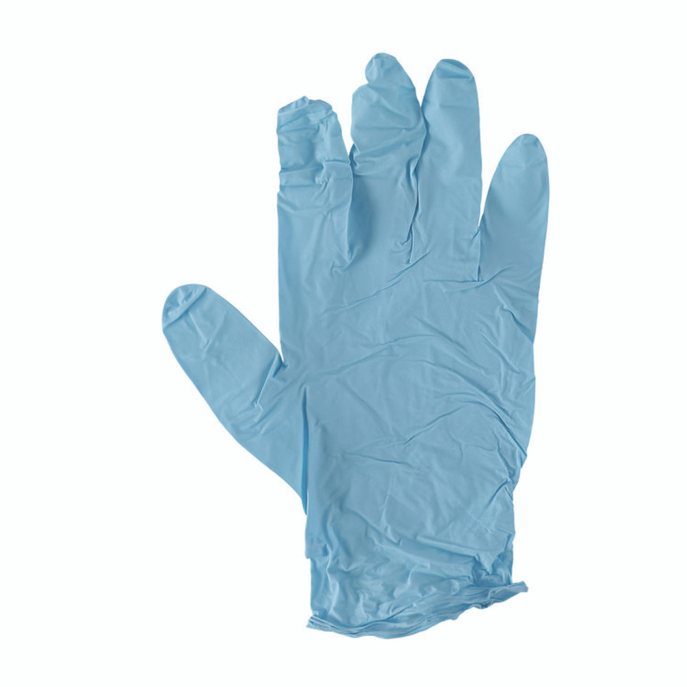 BOARDWALK 382LBXA Disposable Examination Nitrile Gloves, Large, Blue, 5 mil, 100/Box