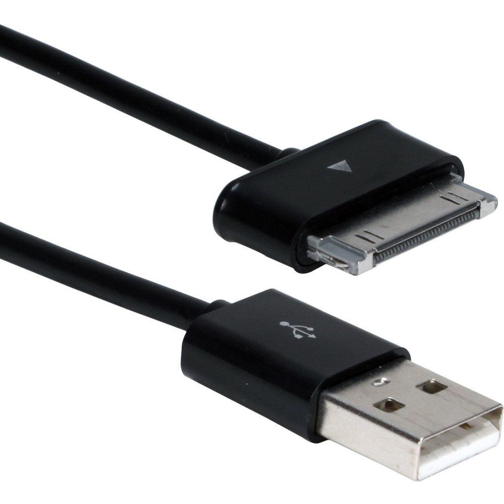 QVS, INC. QVS AST-3M  - Charging / data cable - USB male to Samsung 30-pin Dock Connector male - 10 ft - black - for Samsung Galaxy Tab 10.1, Tab 10.1N, Tab 10.1V, Tab 2, Tab 7.0, Tab 7.7, Tab 8.9