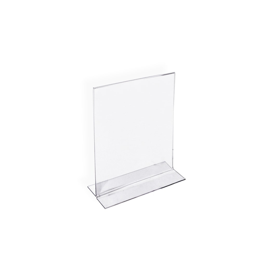 AZAR DISPLAYS 152726  Double-Foot Acrylic Sign Holders, 6in x 4in, Clear, Pack Of 10