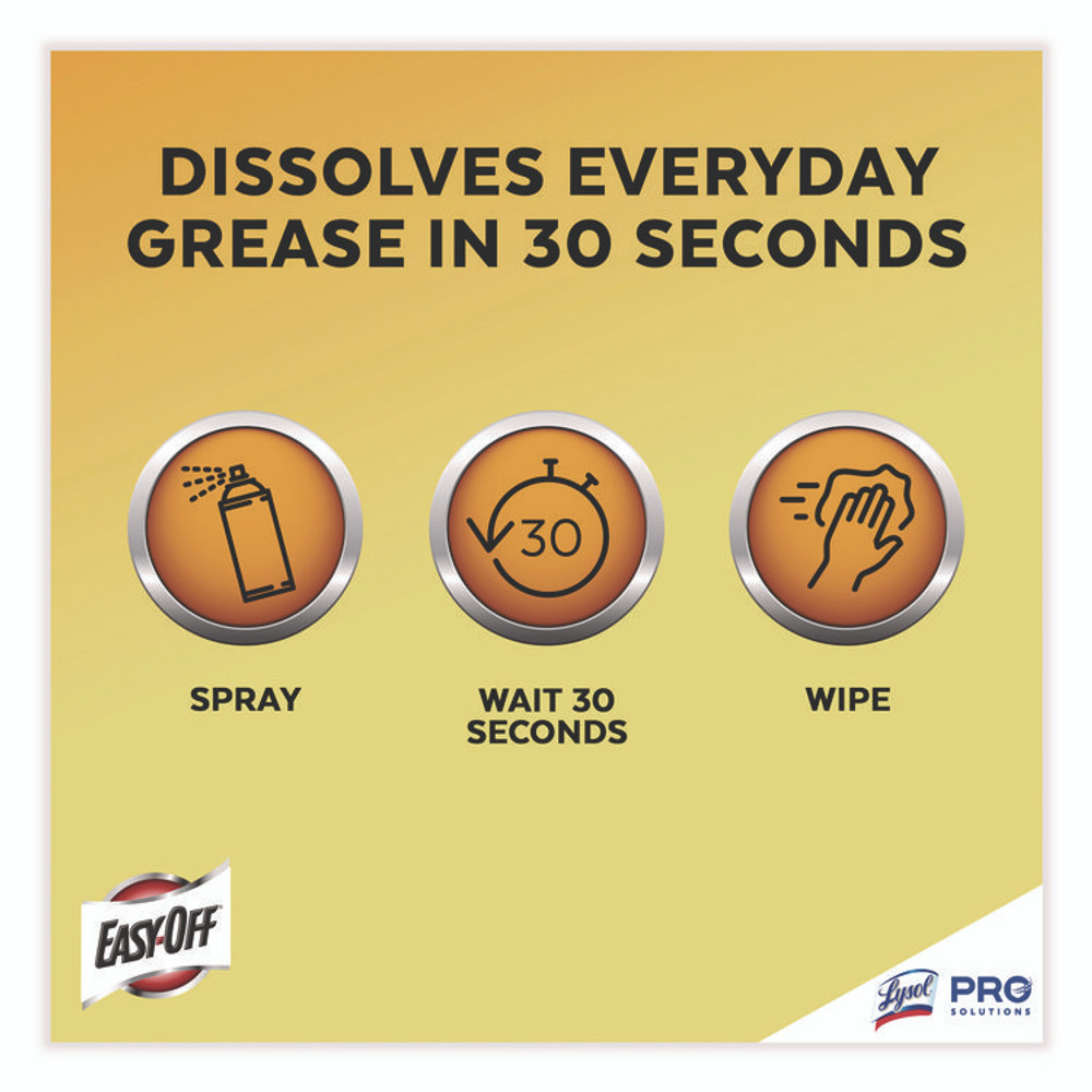 RECKITT BENCKISER Professional EASY-OFF® 85260EA Fume-Free Max Oven Cleaner, Foam, Lemon, 24 oz Aerosol Spray