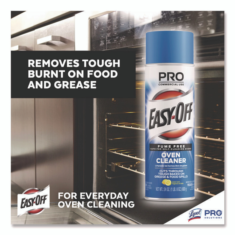 RECKITT BENCKISER Professional EASY-OFF® 85260EA Fume-Free Max Oven Cleaner, Foam, Lemon, 24 oz Aerosol Spray