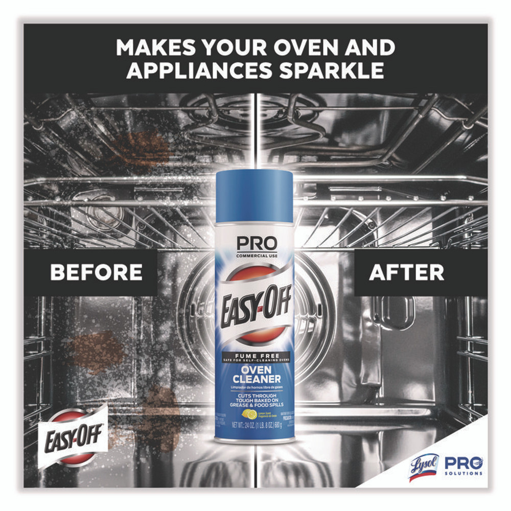 RECKITT BENCKISER Professional EASY-OFF® 85260EA Fume-Free Max Oven Cleaner, Foam, Lemon, 24 oz Aerosol Spray