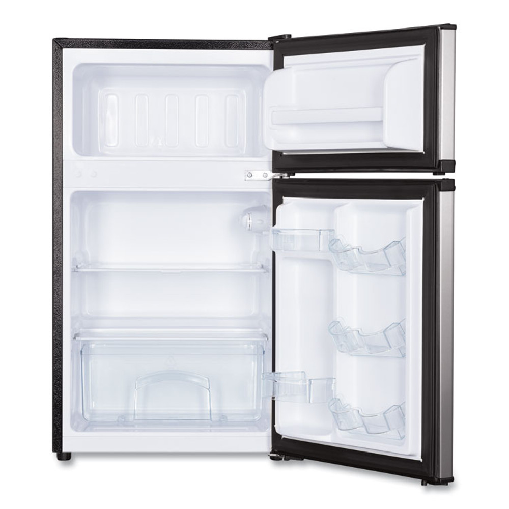 AVANTI RA31B3S Counter-Height 3.1 Cu. Ft. Two-Door Refrigerator/Freezer, Black/Stainless Steel