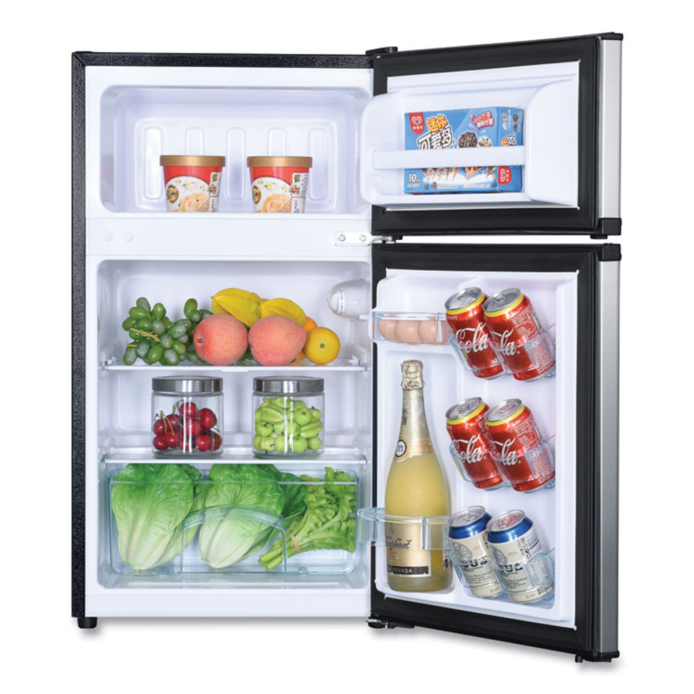 AVANTI RA31B3S Counter-Height 3.1 Cu. Ft. Two-Door Refrigerator/Freezer, Black/Stainless Steel