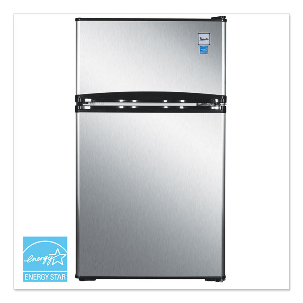 AVANTI RA31B3S Counter-Height 3.1 Cu. Ft. Two-Door Refrigerator/Freezer, Black/Stainless Steel