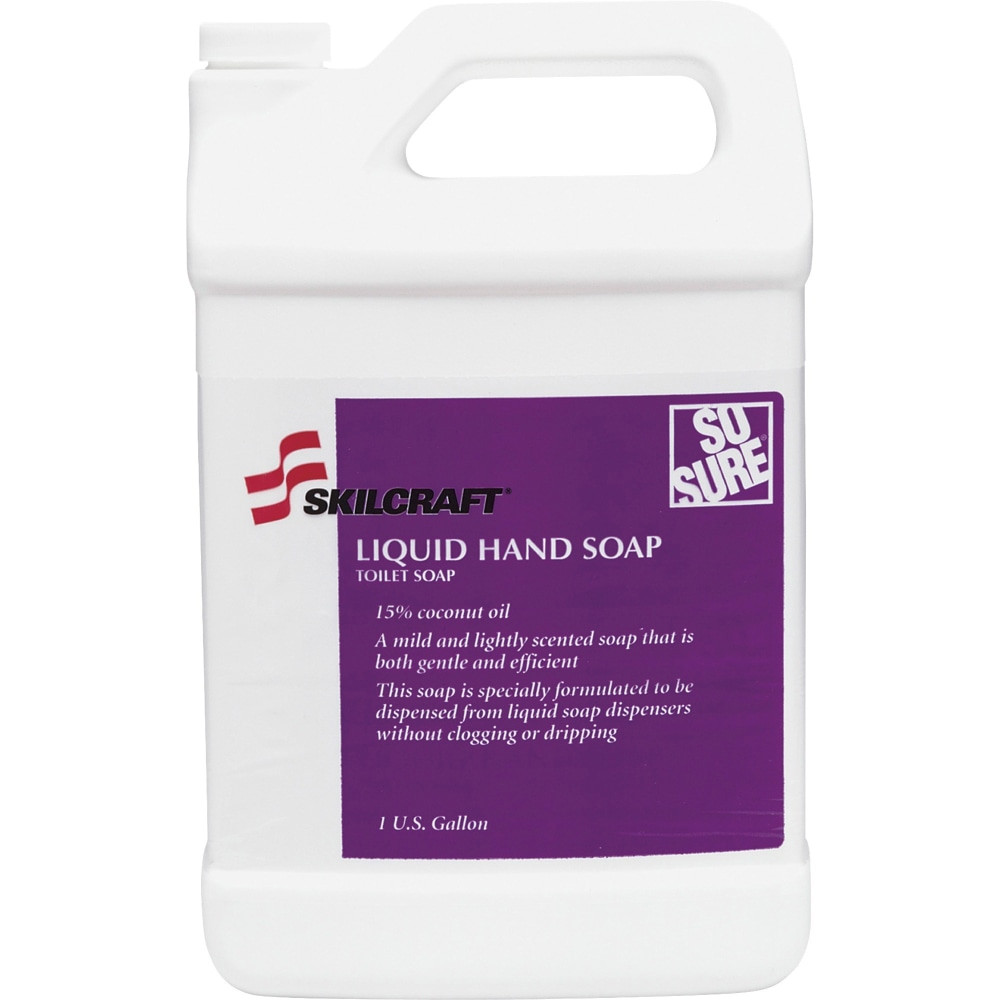 NATIONAL INDUSTRIES FOR THE BLIND 2280598CT SKILCRAFT Bathroom Dispenser Liquid Hand Soap - Cashmere Scent - 1 gal - Hand - Clear - Non-clog, Drip-free, Bio-based - 6 / Carton