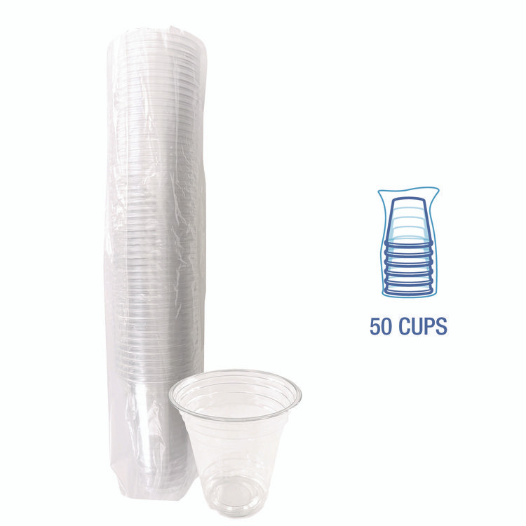BOARDWALK PET12SPK Clear Plastic PET Cups, 12 oz, 50/Pack