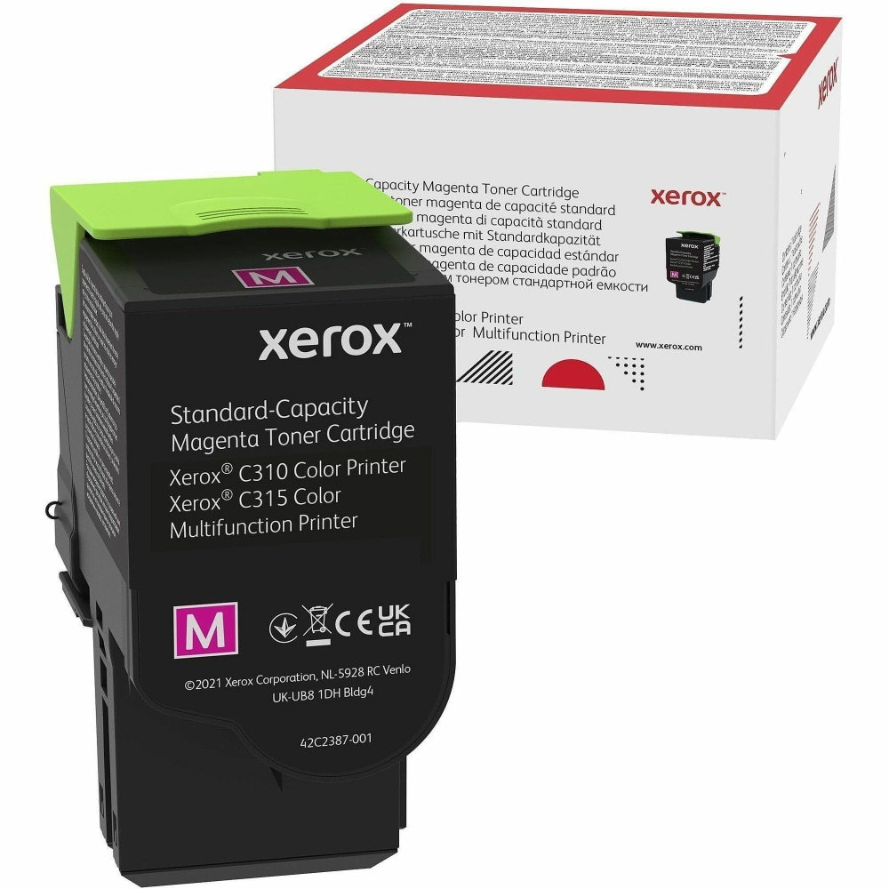 Compatible Xerox models: C : C310, C315.  .    STATE OF THE ART: Made in factories conforming to some of the most stringent international health, safety and sustainability standards.  RELIABLE: Compatible toners may risk breakdown, poor colors and reduced page yields. Print with Genuine Xerox Toners for spot-on results, vibrant colors and sharp edges.  OPTIMAL: Original Xerox cartridges made by Xerox for Xerox C310 Color Printer/C315 Color Multifunction Printer printers and work straight out of the box. Your printer reads the chip, you press start and it starts working.  HIGH PERFORMANCE: Xerox Genuine cartridges are made for Xerox printers to work at their best. Independent testing proved Genuine Xerox Supplies to be more reliable and deliver up to 27% higher page yields than non-genuine alternatives.  SPECIFICATION: Genuine Xerox Part: 006R04358 ; Page Yield: 2000 Pages.  Recycling solution - designed to encourage recycling, helping you divert materials from landfill.