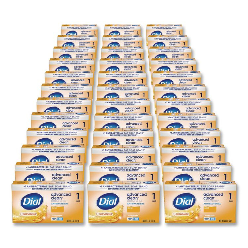 DIAL PROFESSIONAL 92617 Deodorant Bar Soap, Iconic Dial Gold Fragrance, 4 oz, 36/Carton