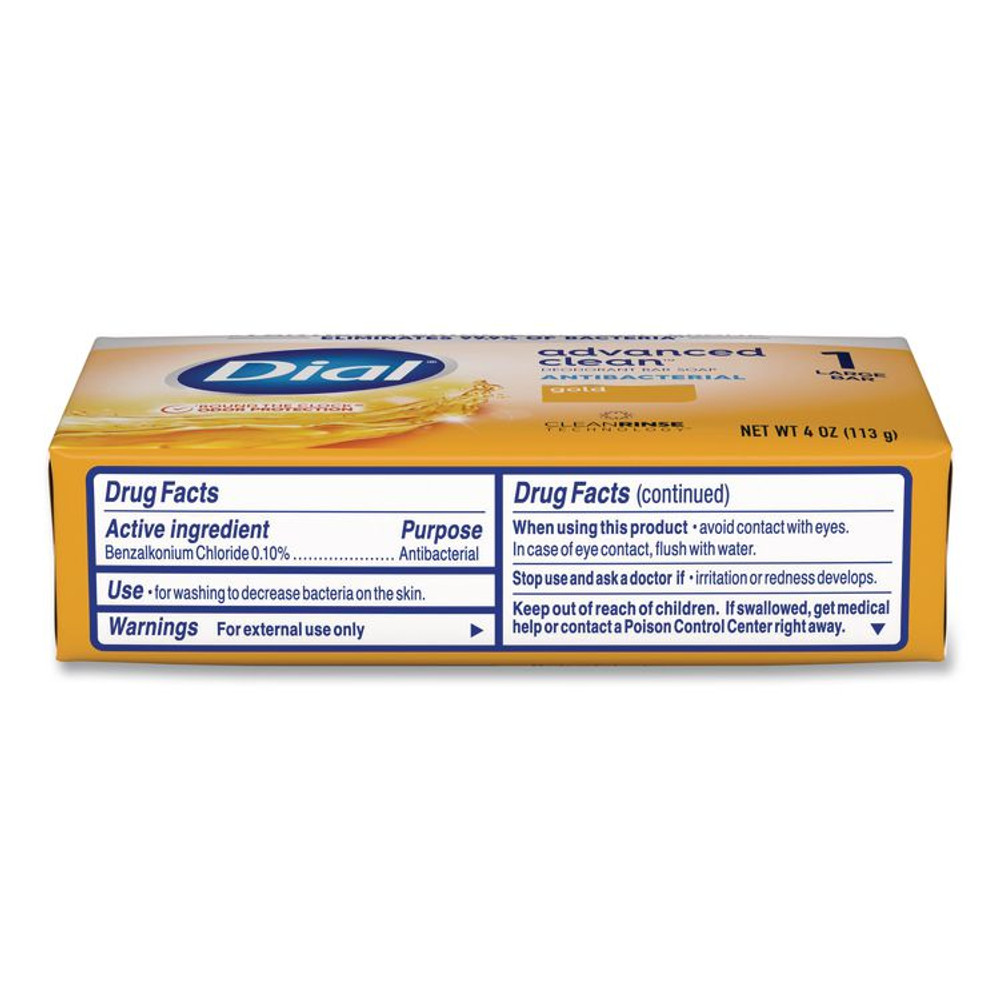 DIAL PROFESSIONAL 92617 Deodorant Bar Soap, Iconic Dial Gold Fragrance, 4 oz, 36/Carton