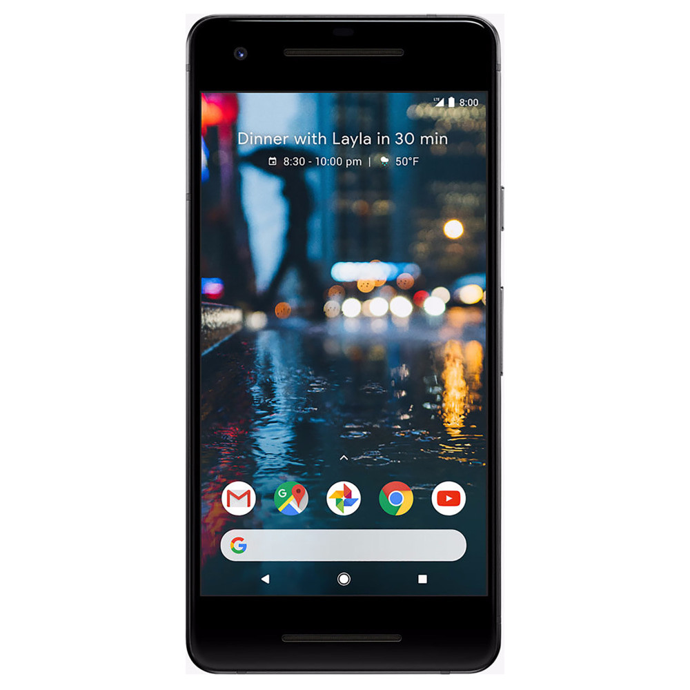 GOOGLE LLC PGN100009 Google Pixel 2 Cell Phone, 64GB, Just Black, PGN100009