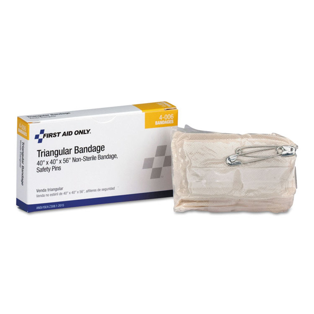 FIRST AID ONLY, INC. 4006 24 Unit ANSI Class A+ Refill, 40" x 40" x 56" Muslin Triangular Bandage