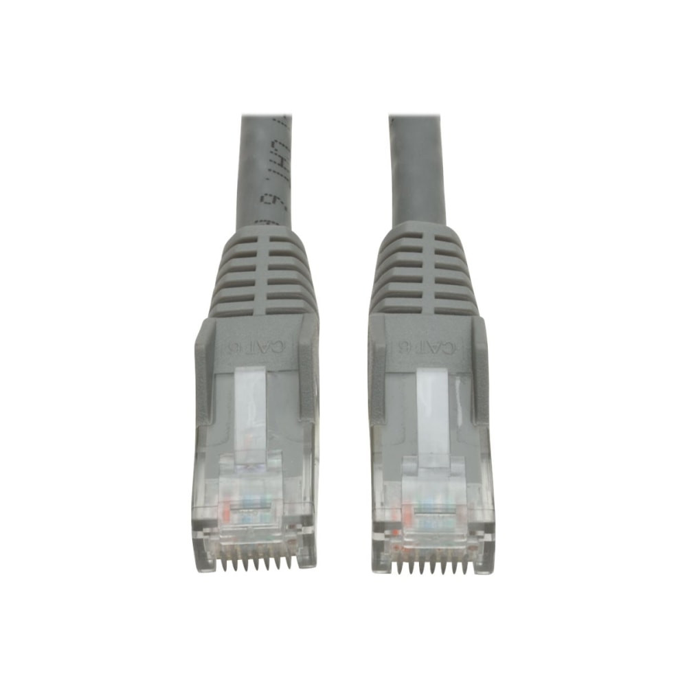 TRIPP LITE N201-025-GY Eaton Tripp Lite Series Cat6 Gigabit Snagless Molded (UTP) Ethernet Cable (RJ45 M/M), PoE, Gray, 25 ft. (7.62 m) - Patch cable - RJ-45 (M) to RJ-45 (M) - 25 ft - UTP - CAT 6 - molded, snagless, stranded - gray