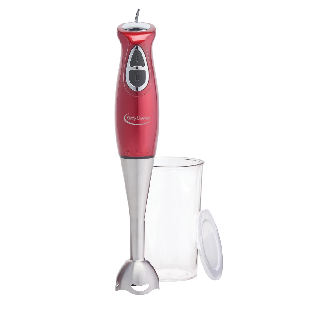 W.APPLIANCE CO Betty Crocker BC-3302CMR  2-Speed Hand Blender With Mixing Beaker, 20.28 Oz, Red