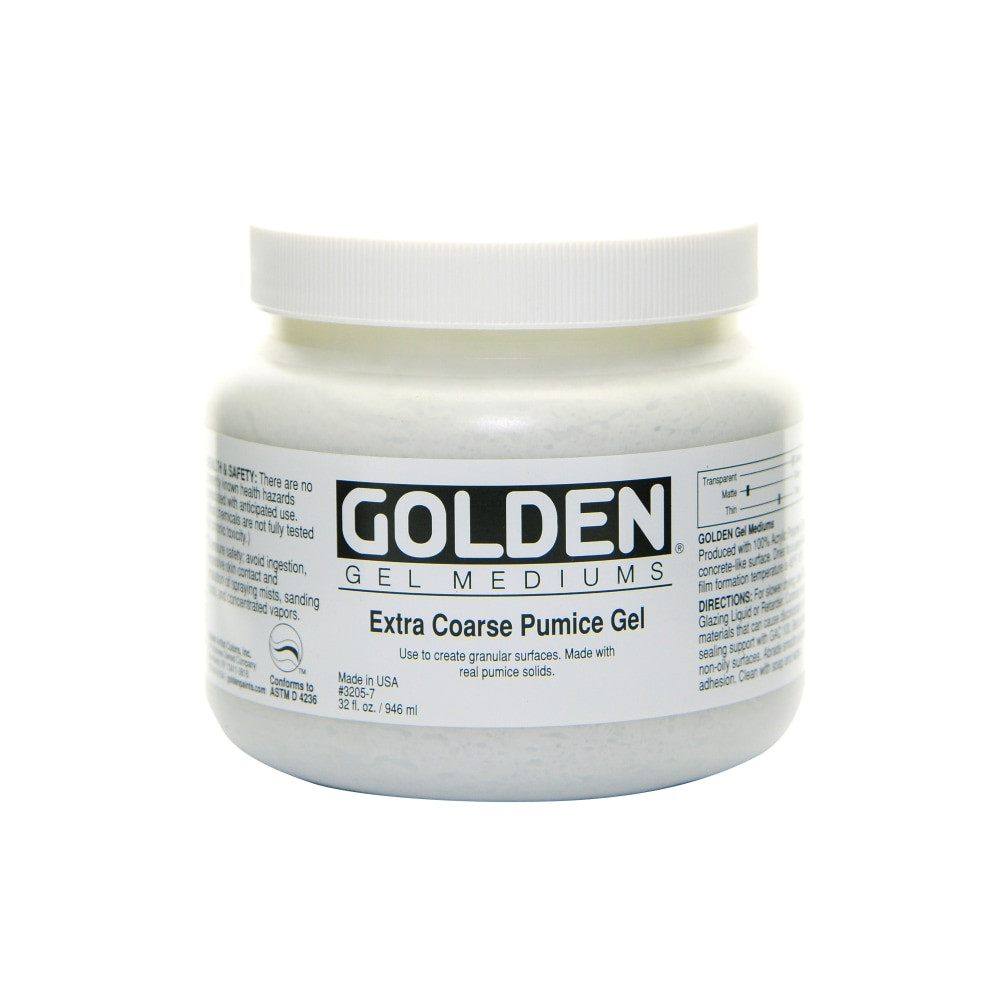 GOLDEN ARTIST COLORS, INC. Golden 3205-7  Extra-Coarse Pumice Gel, 32 Oz