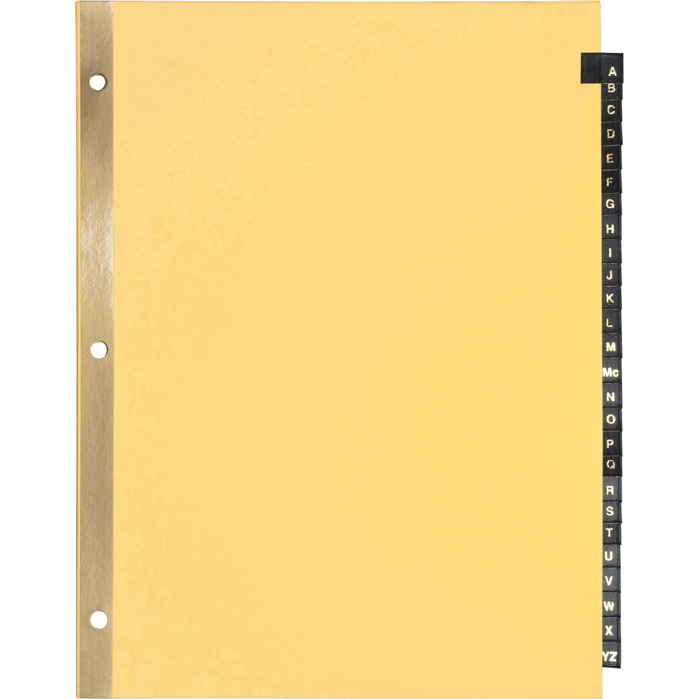 AVERY PRODUCTS CORPORATION Sparco 01181  A-Z Leather Tab Index Dividers, 8-1/2in x 11in, Buff