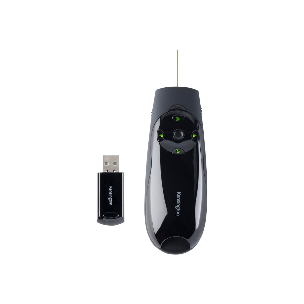 ACCO BRANDS USA, LLC K72426AM Kensington Presenter Expert Green Laser with Cursor Control - Presentation remote control - 4 buttons - RF - black