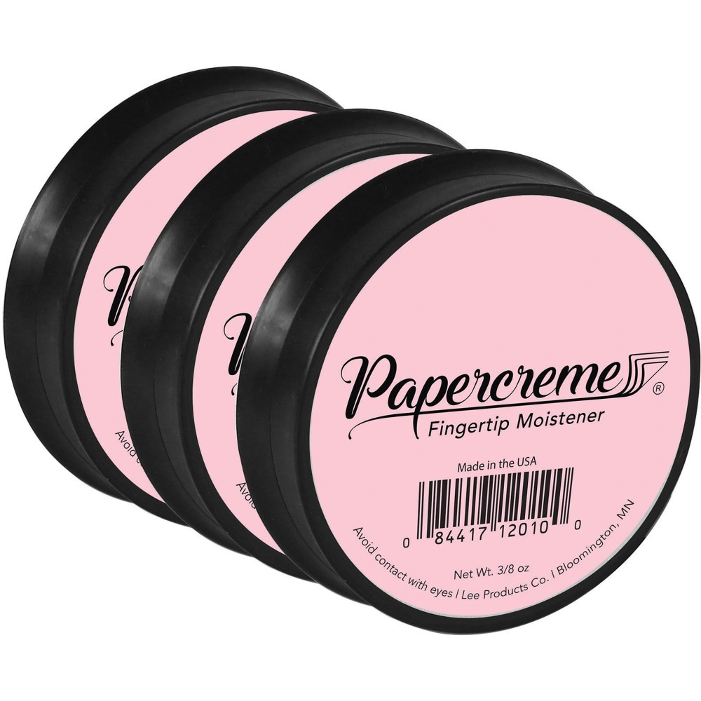 LEE PRODUCTS COMPANY 12010 LEE Papercreme Fingertip Moistener - Light Pink - Greaseless - 3 / Pack