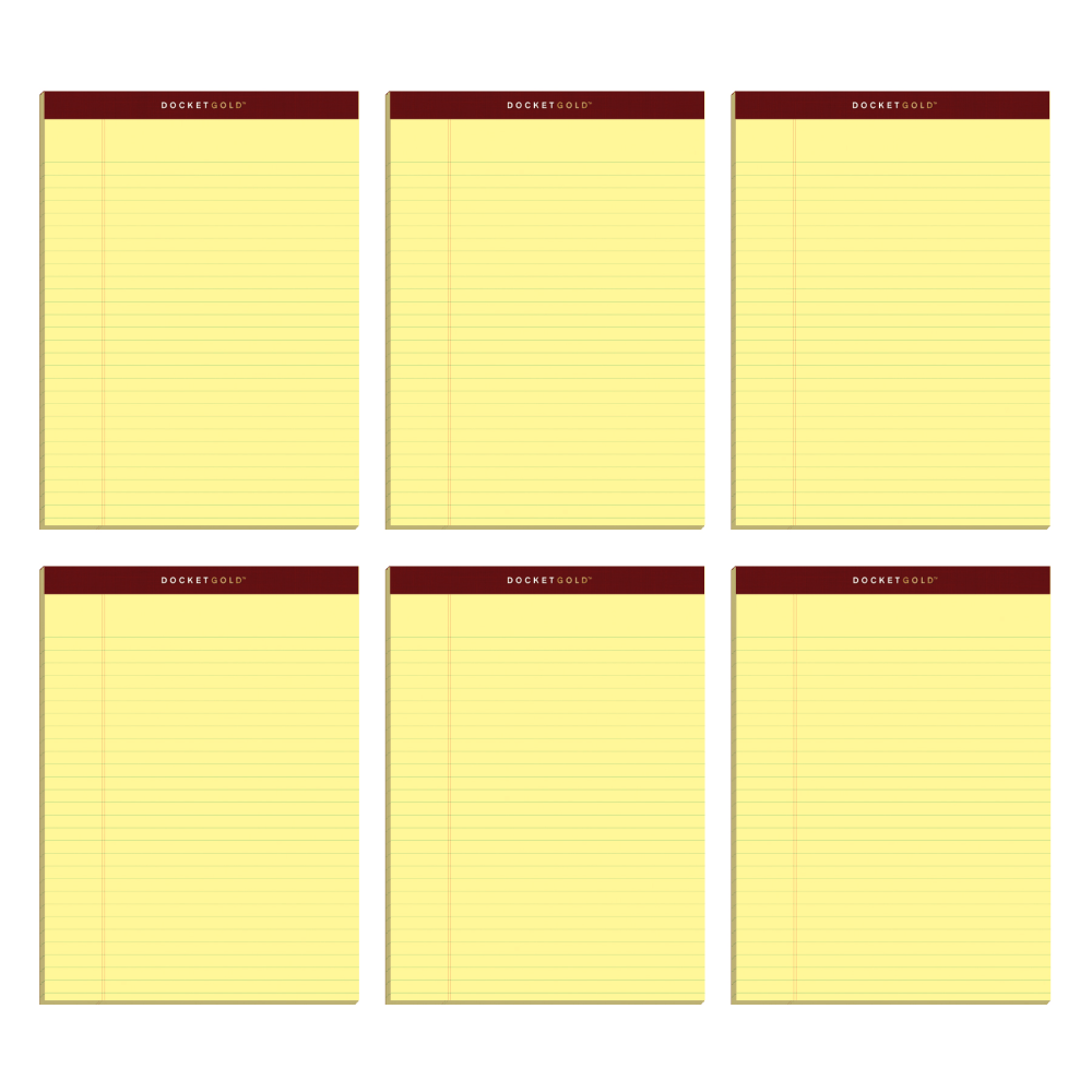 Its always a good idea to have a writing pad nearby for important notes and brilliant ideas. With these TOPS writing pads, you will find more ideas making it from your thoughts to your physical workspace. Get inspired!  Premium writing pads feature an attractive double-stitched binding.  20-lb paper accepts ink without smearing.  TOPS Docket writing pads are Letr-Trim perforated for clean sheet removal.  Durable 60-pt chipboard backing provides a firm writing surface.  SFI Certified - Certified to meet SFI standards.