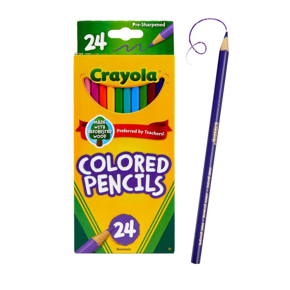 CRAYOLA LLC Crayola 68-4024  Color Pencils, Assorted Colors, Box Of 24 Color Pencils