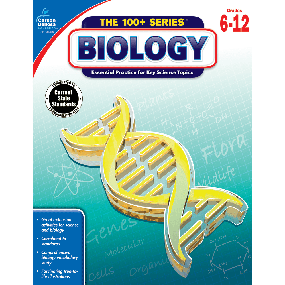 Designed to aid in the review and practice of biology topics  Contains over 100 pages of reproducible content for review and reinforcement of individual science topics. Covers topics such as matter and atoms, cells, classifying animals, genetics, plant and animal structures, human body systems, and ecological relationships.  Book includes realistic diagrams, grade level-appropriate activities, and easy-to-read thumbnail answer keys.  Aligned to current science standards.