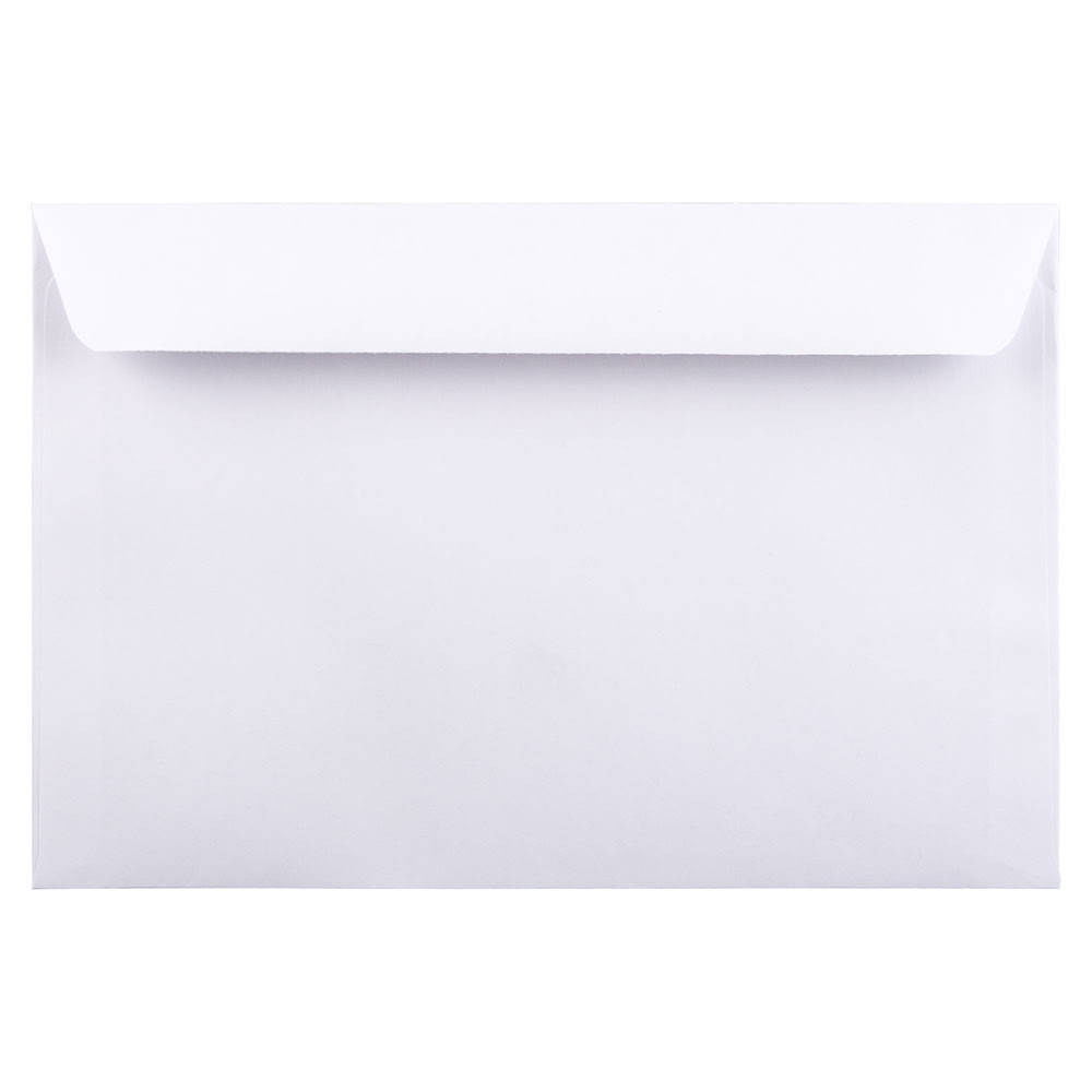 JAM PAPER AND ENVELOPE JAM Paper 4238I  Booklet Envelopes, 6in x 9in, Gummed Seal, White, Pack Of 50 Envelopes