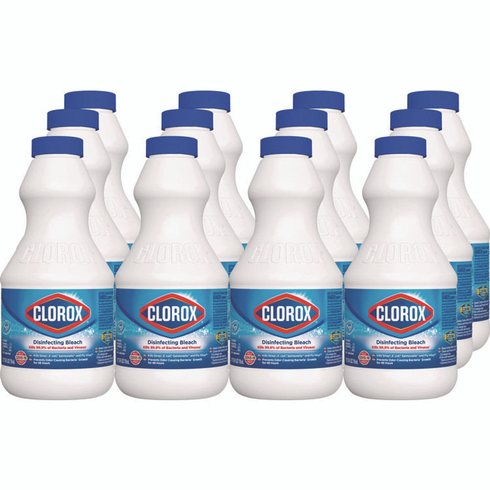 CLOROX SALES CO. 32251 Regular Bleach with CloroMax Technology, 24 oz Bottle, 12/Carton
