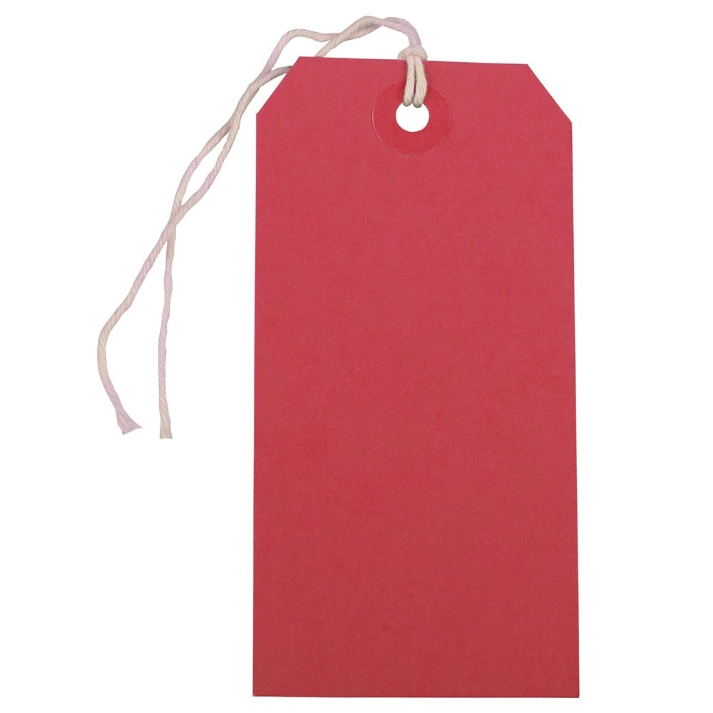 JAM PAPER AND ENVELOPE JAM Paper 39197119A  Medium Gift Tags, 4-3/4in x 2-3/8in, Red, Pack Of 10 Tags