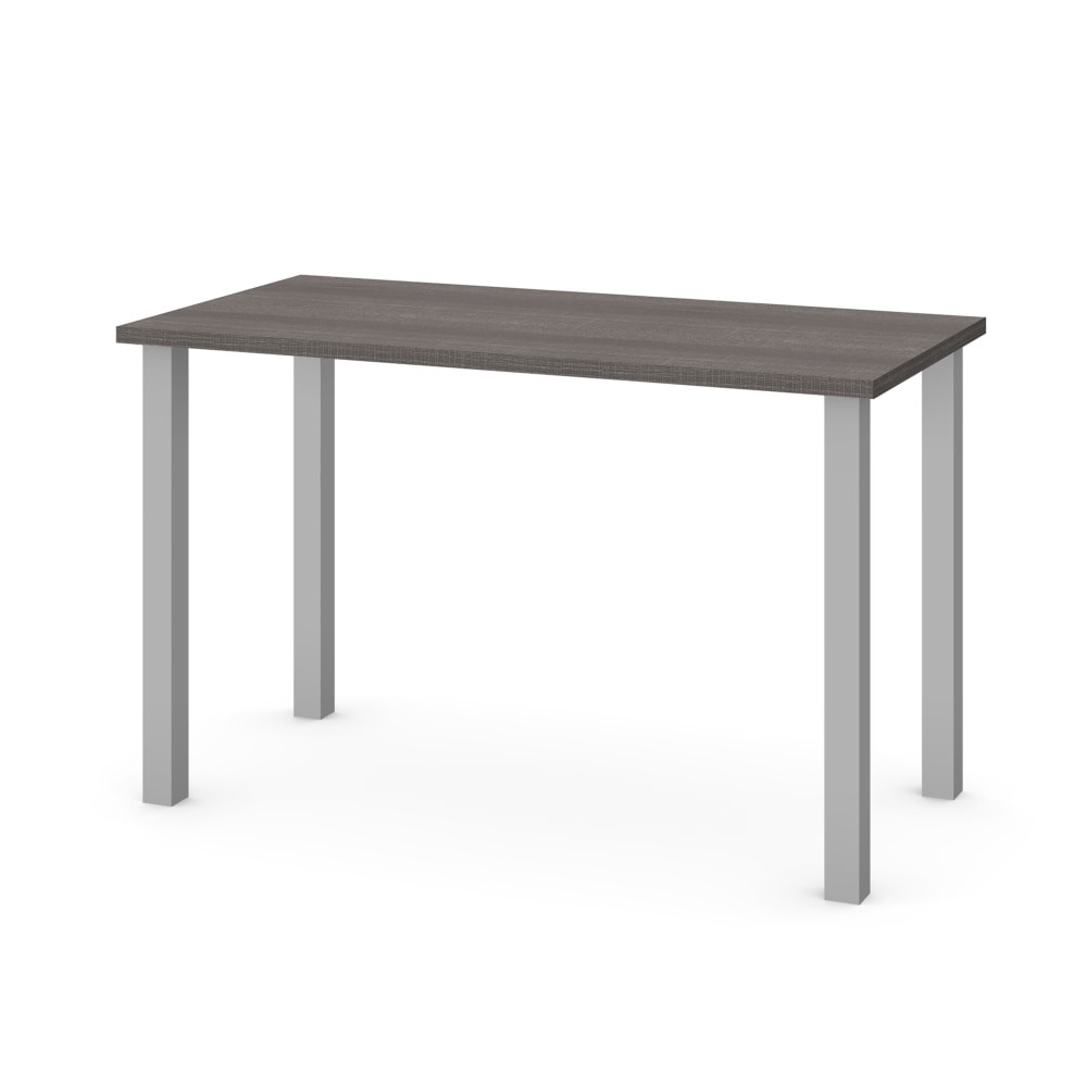 BESTAR INC. Bestar 65855-47  Universal 48inW Table Computer Desk With Square Metal Legs, Bark Gray