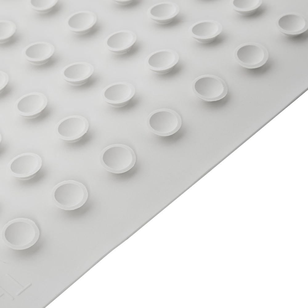 RUBBERMAID 1982724  Bath Mats, 14in x 22 1/2in, White, Pack Of 12 Mats