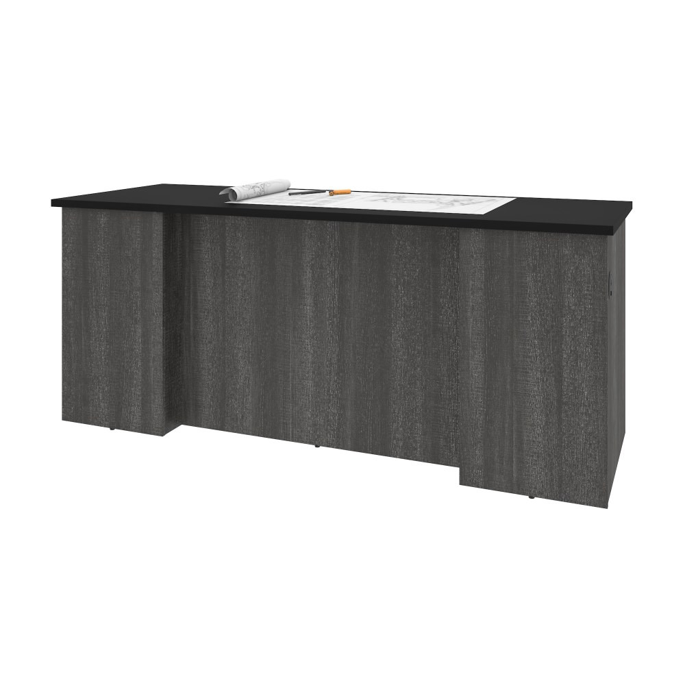 BESTAR INC. Bestar 181400-000018  Norma 71inW Computer Desk Shell, Black/Bark Gray