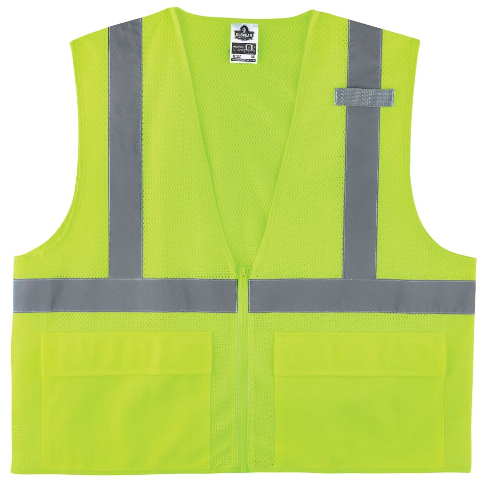 ERGODYNE CORPORATION 21129 Ergodyne GloWear Safety Vest, Standard, Type-R Class 2, 4X/5X, Lime, 8220Z